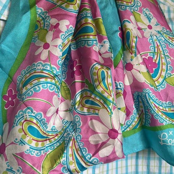 LILLY PULITZER SILK MULTICOLOR SCARF - Picture 6 of 11